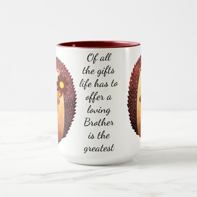 Mug Citation Inspirationnelle de Frère Amoureux Cute H (Centre)