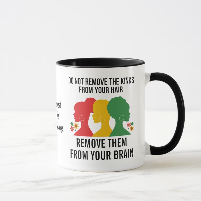 Mug Citation inspirée de cheveux AFRO NOIR (Droite)