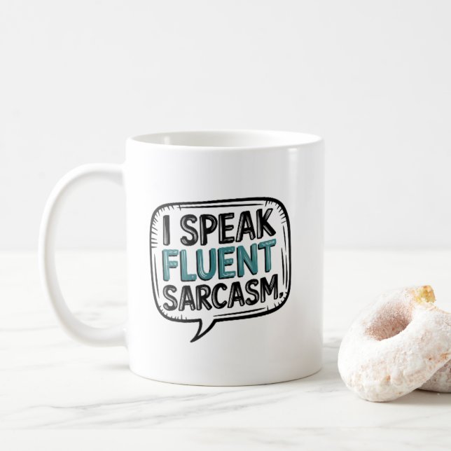 Mug Citation Je Parle Sarcasme Fluent (Avec donut)