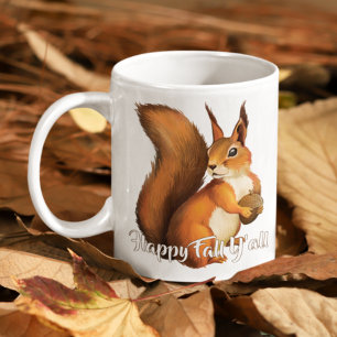 Mug Citation Joyeuse Automne à Tous avec Motif de Écur