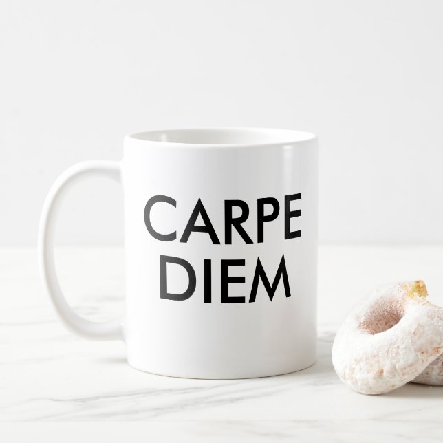 Mug Citation latine Carpe Diem (Avec donut)