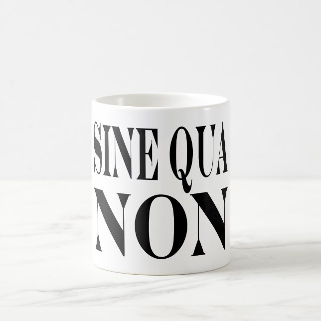 Mug Citation latine célèbre de condition sine qua non (Centre)