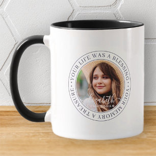Mug Citation Memorial Moderne Élégant Chic Photo perso