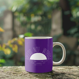 Mug Citation minimaliste du soleil blanc violet