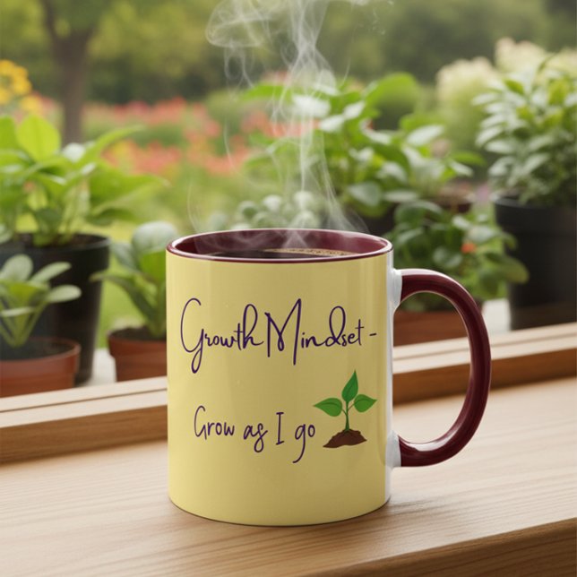 Mug Citation motivante de mentalité de croissance posi (Créateur téléchargé)