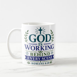 Mug Citation Motivante : Dieu Travaille Derrière Chaqu