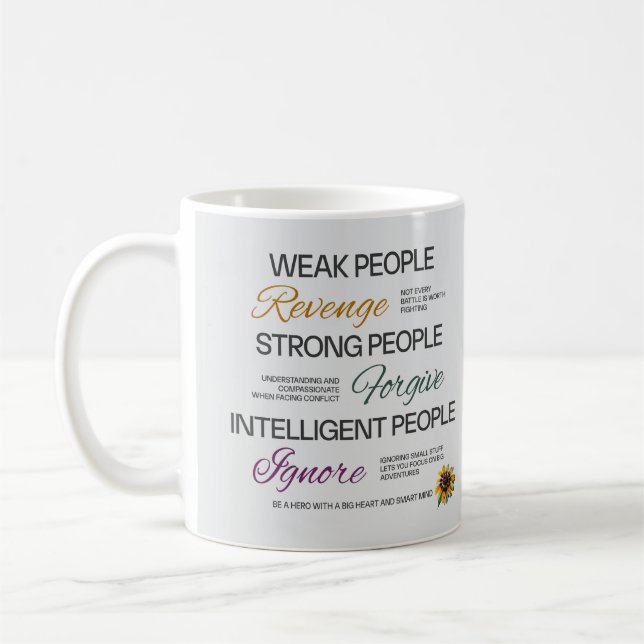 Mug Citation Motivante Einstein Pardonner Ignorer Croi (Gauche)