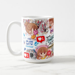 Mug Citation motivante mignonne - Kawaii