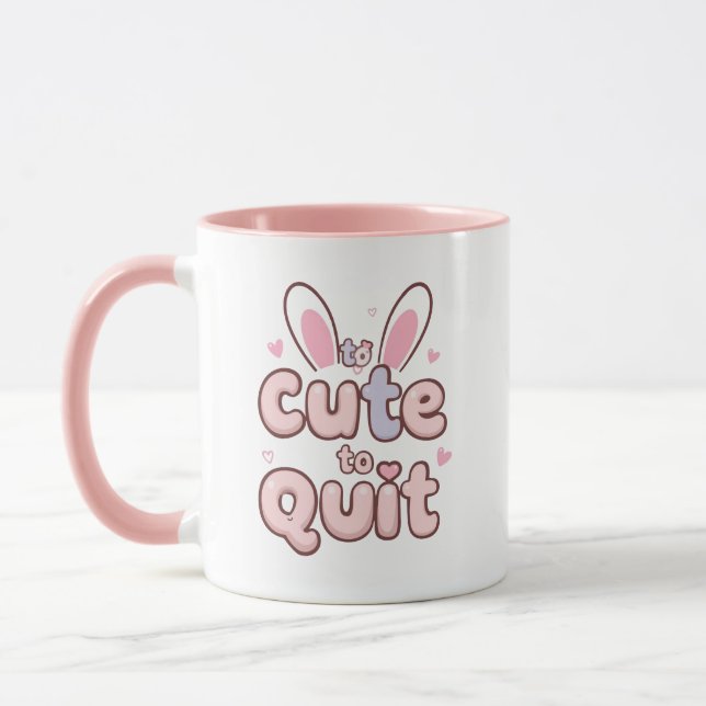 Mug Citation motivante rose girly (Gauche)