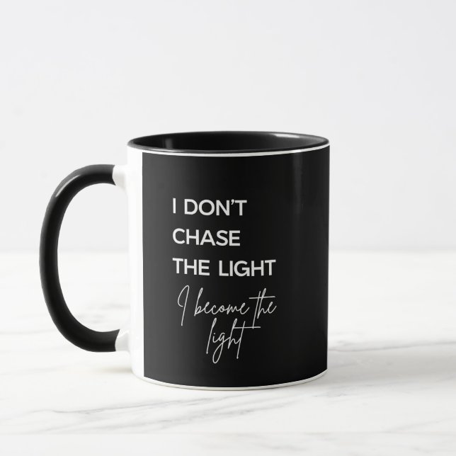 Mug Citation Motivante sur Fond Noir (Gauche)