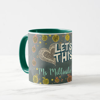 Mug Citation motivante sur tableau noir pour enseignan