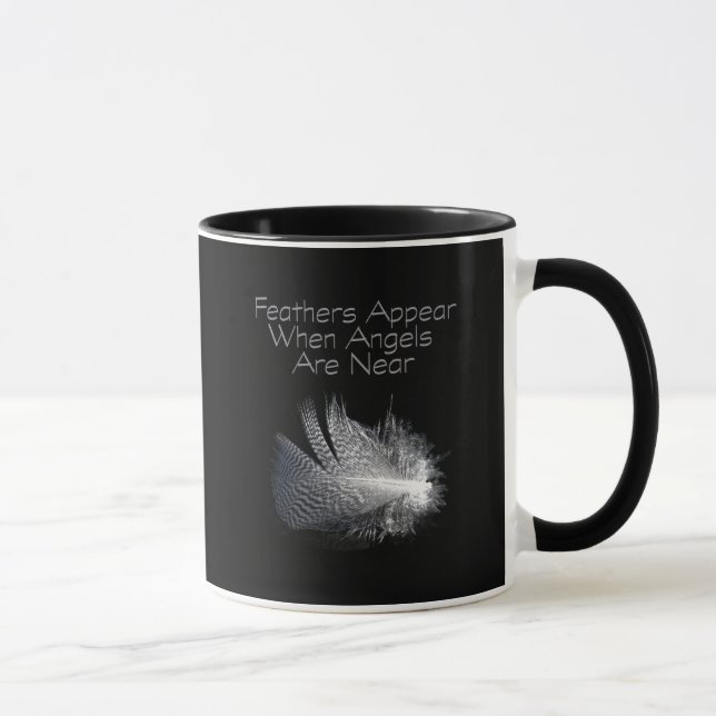 Mug Citation Motivationnelle de la plume d'ange (Droite)