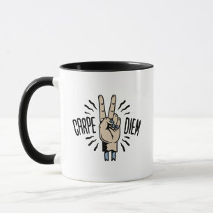Mug Citation Motivationnelle Rétro amusante de Carpe D