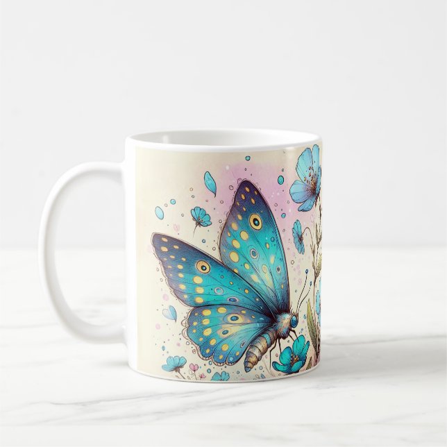 Mug Citation papillon inspirante (Gauche)