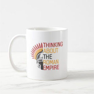 Mug Citation Penser à propos de l'Empire romain Casque