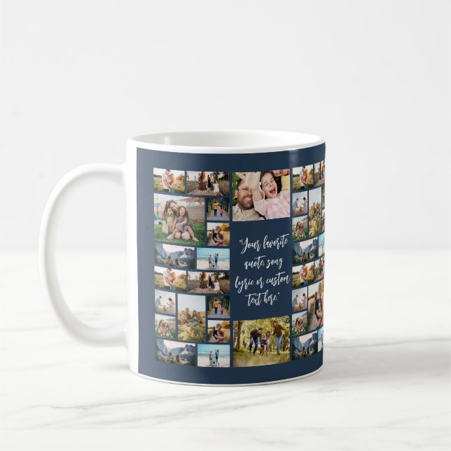 Mug Citation personnalisée de 34 photos (Gauche)