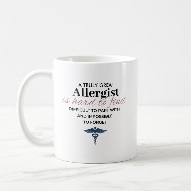 Mug Citation personnalisée d'un excellent allergologue (Gauche)