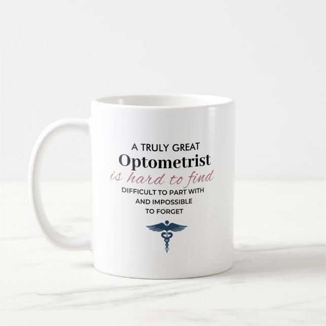 Mug Citation personnalisée d'un excellent optométriste (Gauche)