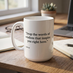 Mug Citation personnalisée typographique minimaliste