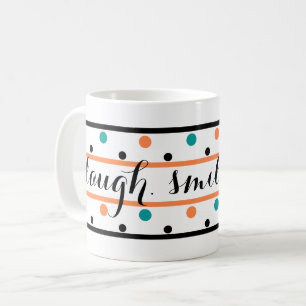 Mug Citation Pois Turquoise orange brûlée