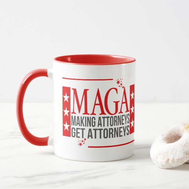 Mug Citation politique sarcastique amusante du café MA (Avec donut)