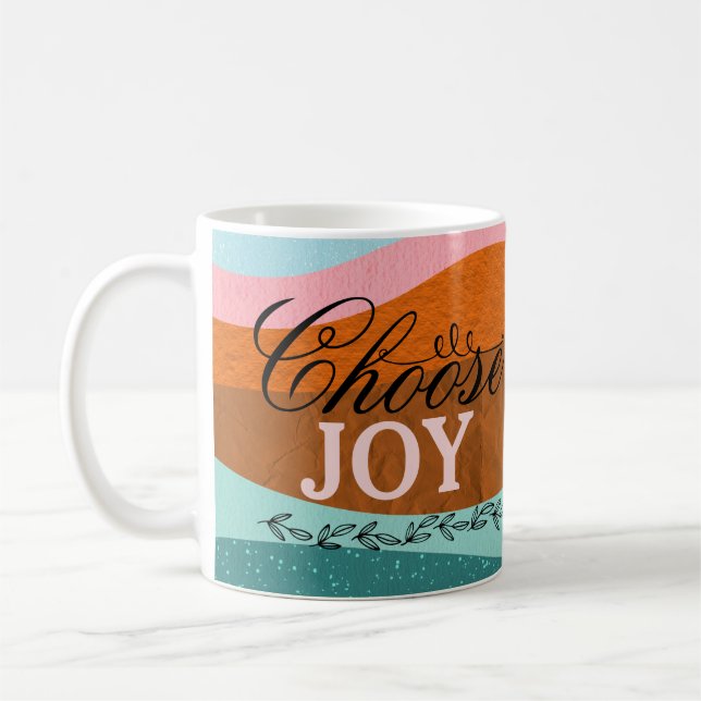 Mug Citation Positive Inspirationnelle Boho Colorée (Gauche)