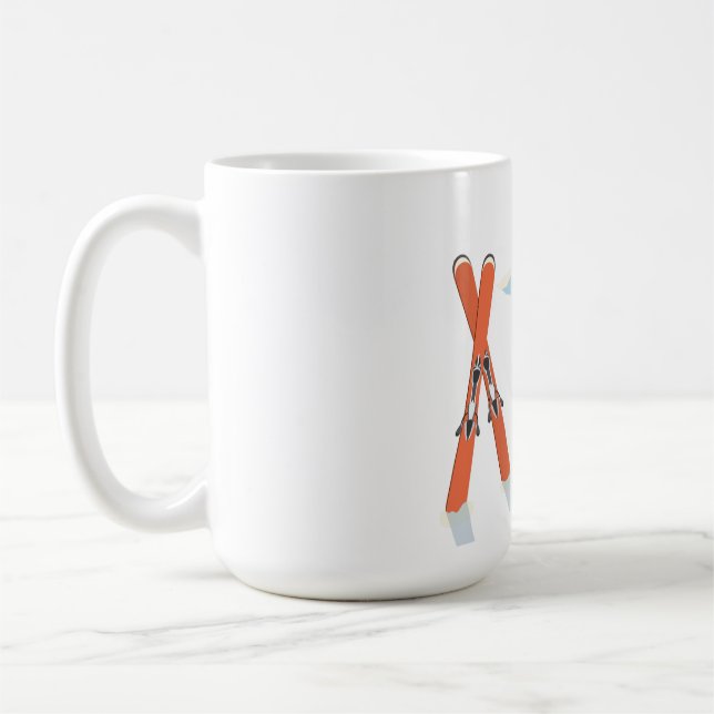 Mug Citation pour le ski d'hiver – Conception d'aventu (Gauche)