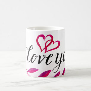 Mug Citation romantique "I Love You" Rose Rejoindre le