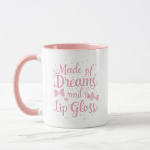Mug Citation Rose Féminin "Rêves et Gloss"