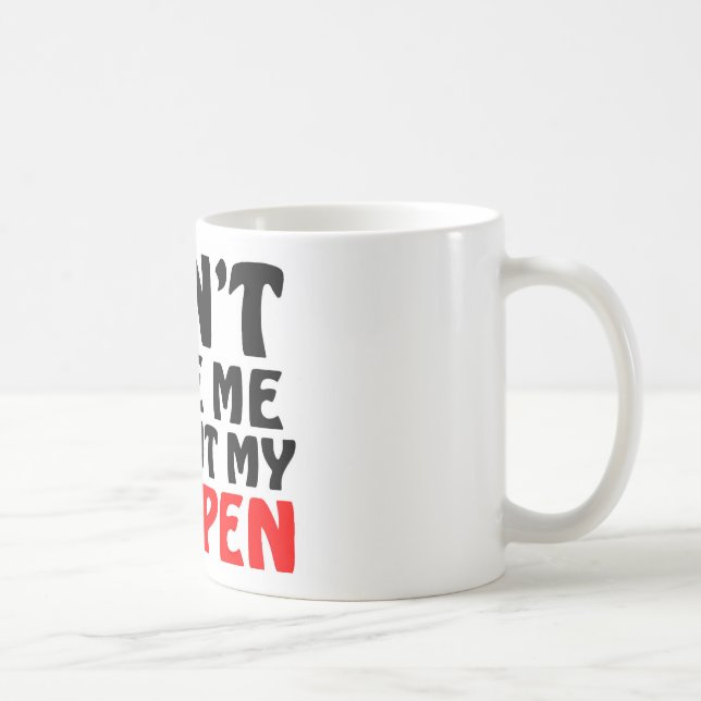 Mug Citation rouge drôle de stylo (Droite)