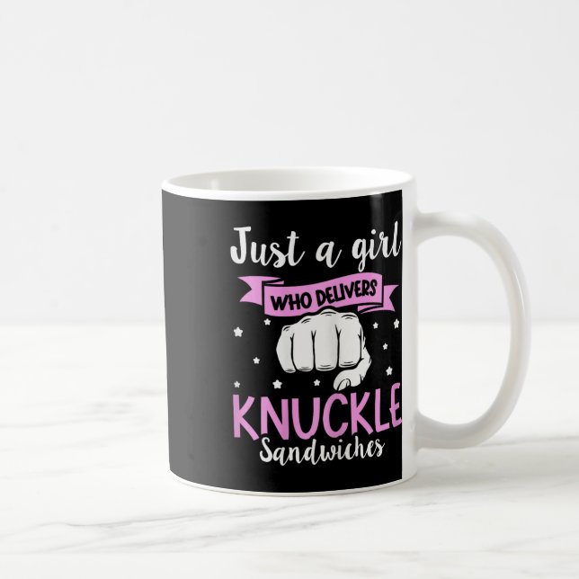 Mug Citation Sandwich Knuckle Pour Une Sandwich Girl K (Droite)
