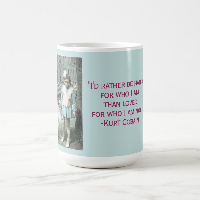 Mug Citation sarcastique de Kurt Cobain Photo d'enfant (Centre)