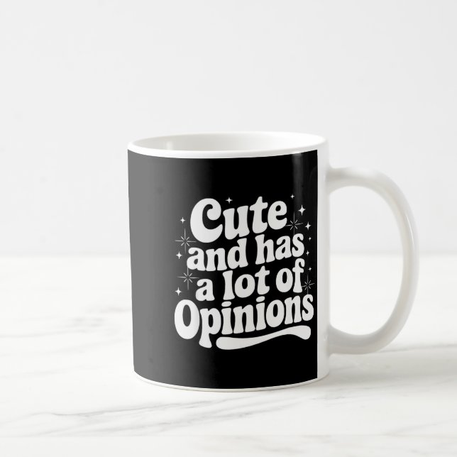 Mug Citation sarcastique disant mignon &amp; a des oig (Droite)
