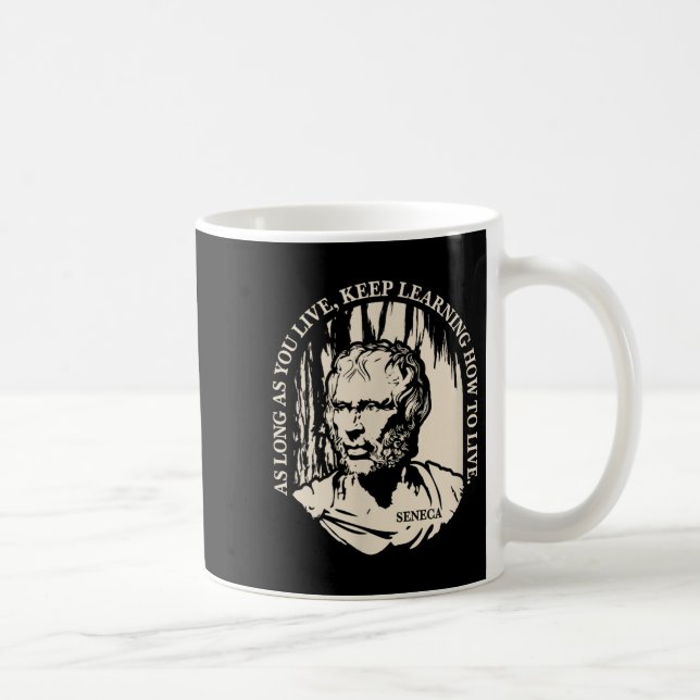 Mug Citation Seneca Motivationnelle Sur La Vie Et L'Ap (Droite)