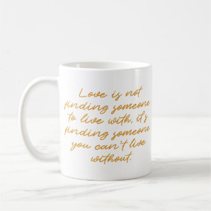 Mug Citation simple d'affection d'amour Gold Heart