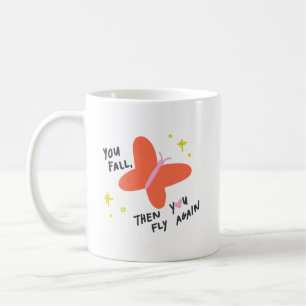 Mug Citation simple et mignonne de papillon orange aud