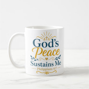 Mug Citation Spirituelle : La Paix de Dieu Me Soutient