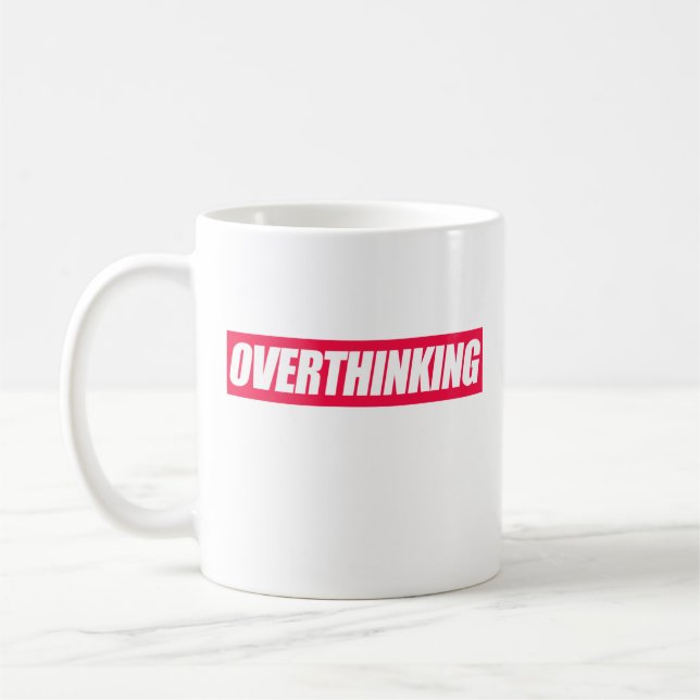 Mug Citation sur la suranalyse (Gauche)