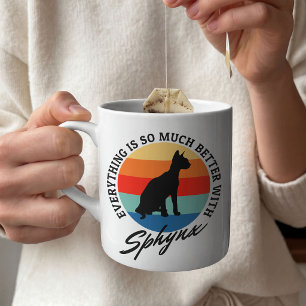Mug Citation sur la vie meilleure avec un chat Sphynx