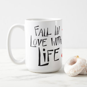 Mug Citation sur l'amour de la vie, le bonheur et l'at