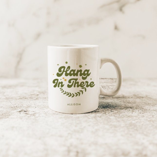Mug Citation 'Tenir le Coup' Fleurie Rétro Personnalis (Créateur téléchargé)