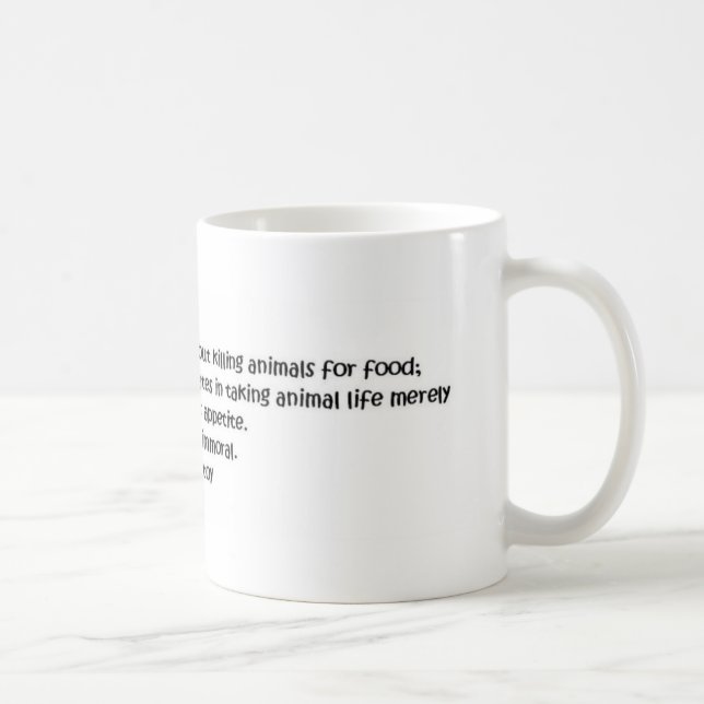 Mug Citation végétarienne de Tolstoy (Droite)