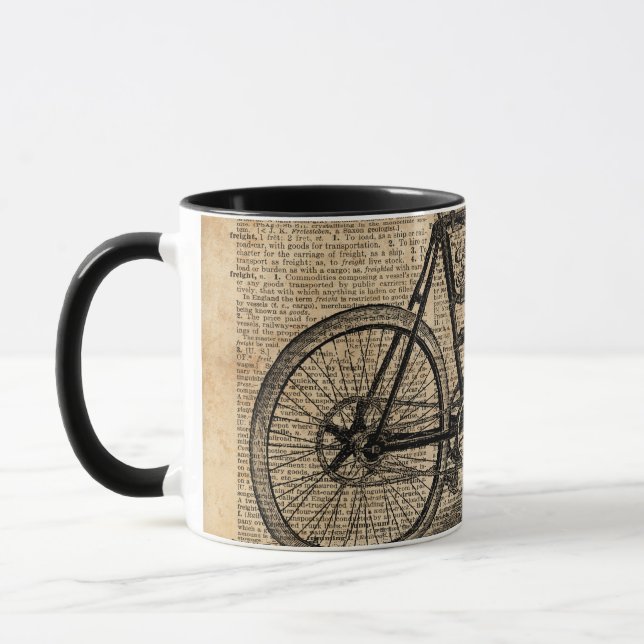 Mug Citation vintage de bicyclette d'art de (Gauche)