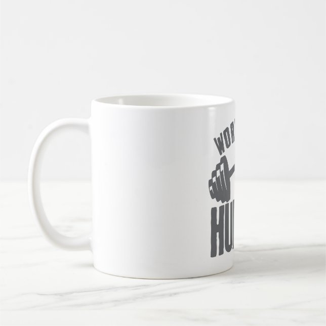 Mug citation work hard stay humble musculation haltere (Gauche)
