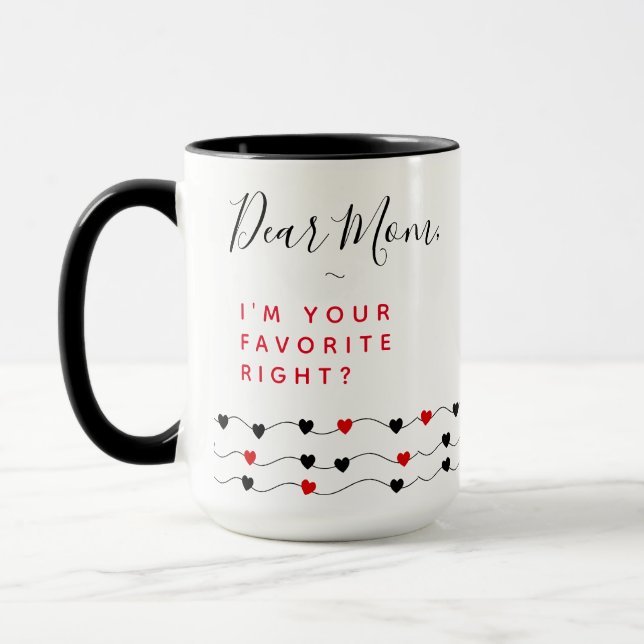 Mug Citations amusantes de maman | Tu aimes maman (Gauche)