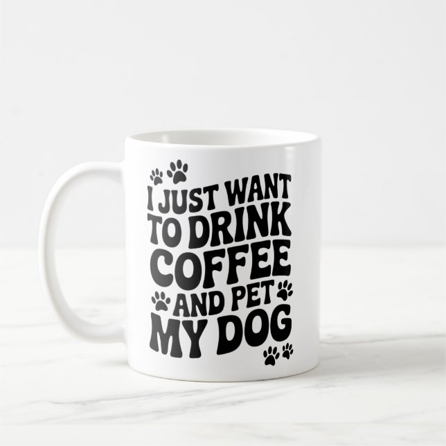 Mug Citations Amusantes pour Amoureux de Chiens Ca (Gauche)