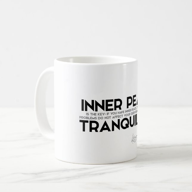 Mug CITATIONS : Dalai Lama - paix intérieure (Devant gauche)