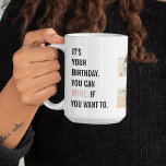 Mug Citations d'anniversaire amusantes | Photo Collage<br><div class="desc">"Le vin s'améliore avec l'âge,  comme vous ! Joyeux anniversaire et acclamer une autre année de délicieuse !"</div>