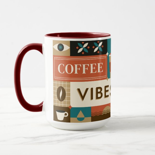 Mug Citations de café coloré (Gauche)