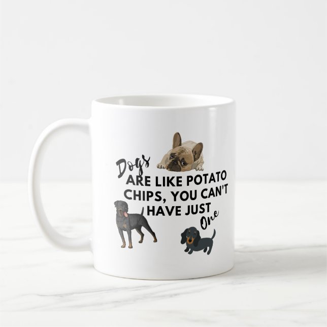 Mug Citations de chien amusantes : Les chiens sont com (Gauche)